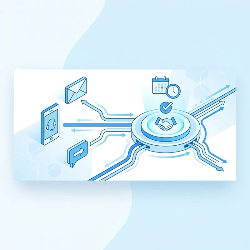 BPO Hive omnichannel appointment-setting system using phone, email, LinkedIn, and calendar booking